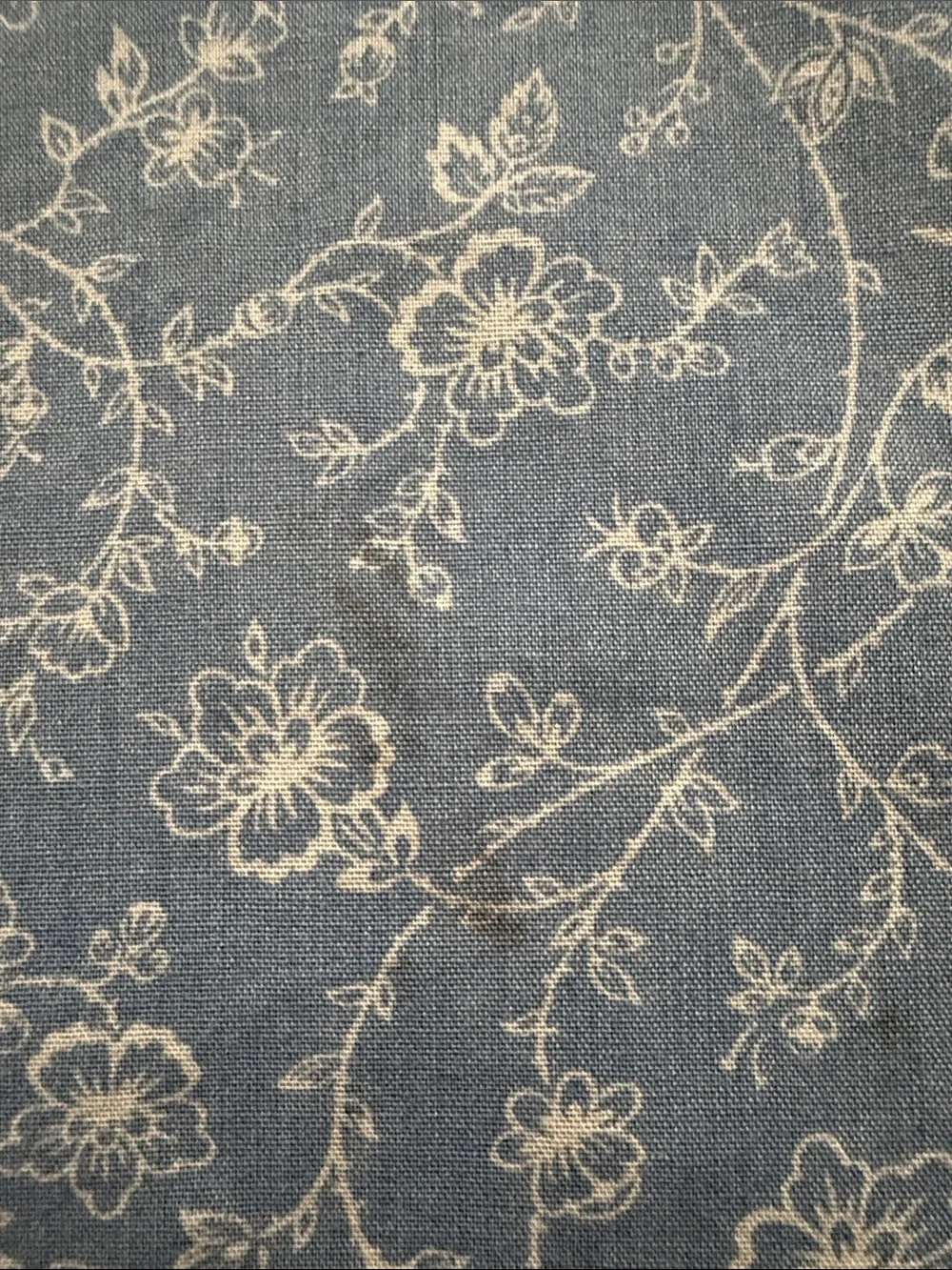 Set of 8 Vintage Blue Floral Cloth Dinner Napkins Cottage Farmhouse